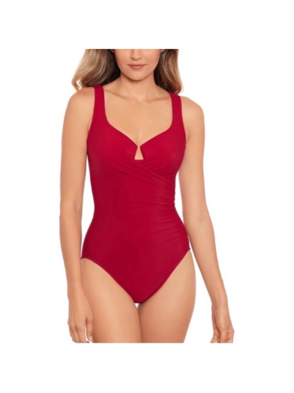 Miraclesuit Must Have Escape Underwire One Piece Swimsuit red Size 8